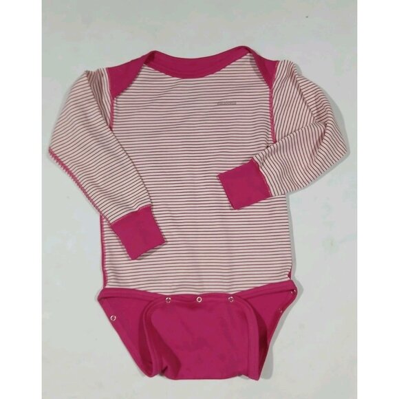 Patagonia Capilene 3 Base Layer Shirt Size 3 Years Pink Outdoors Winter Snaps - Picture 1 of 10